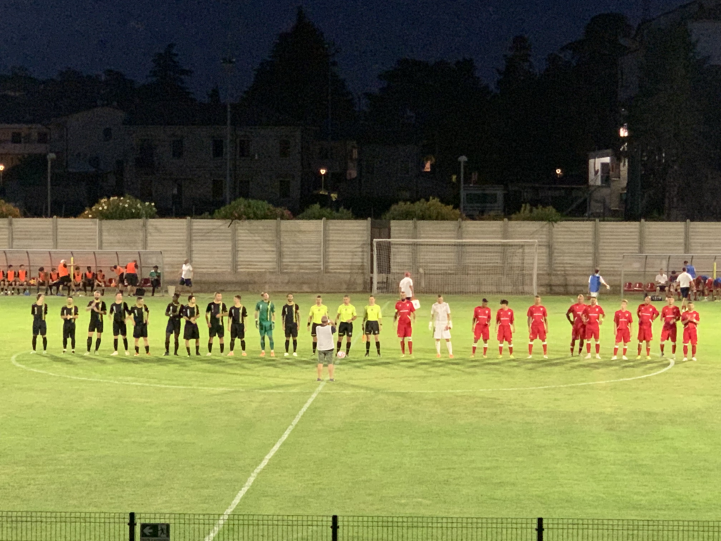 Trofeo Regione Veneto 2023/2024 Montebello - Chiampo: saluto delle squadre e della terna arbitrale
